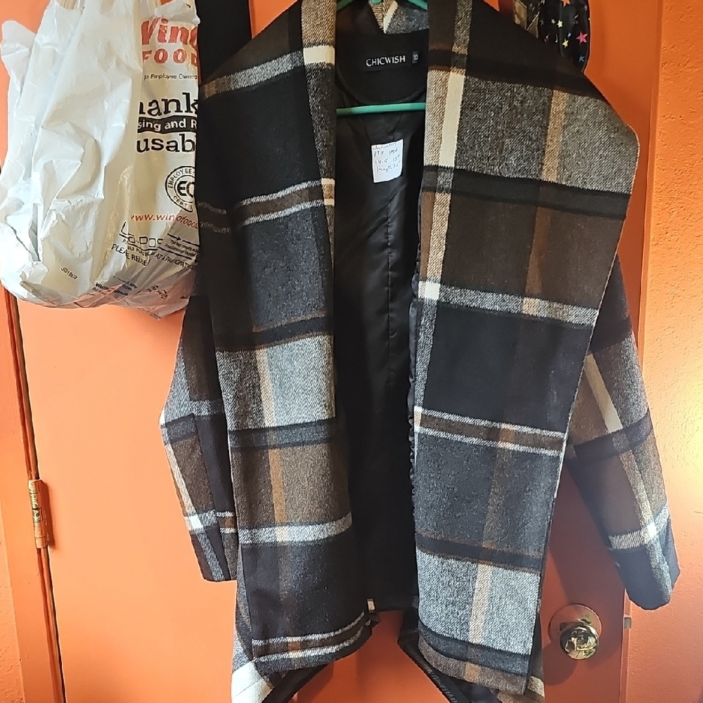 Chicwish Checkered Belted Jacket - image 4